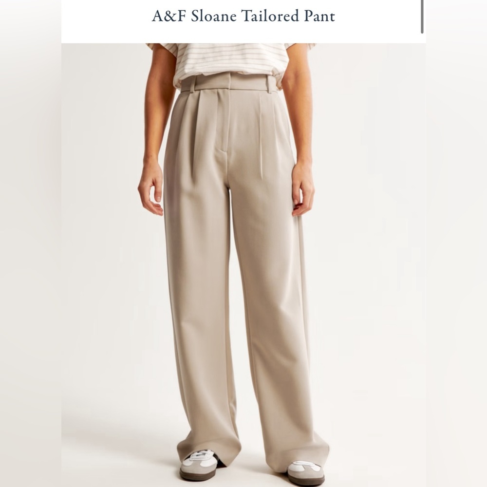 Abercrombie Sloan trouser pant in dark tan/ taupe Petite SMALL NWT